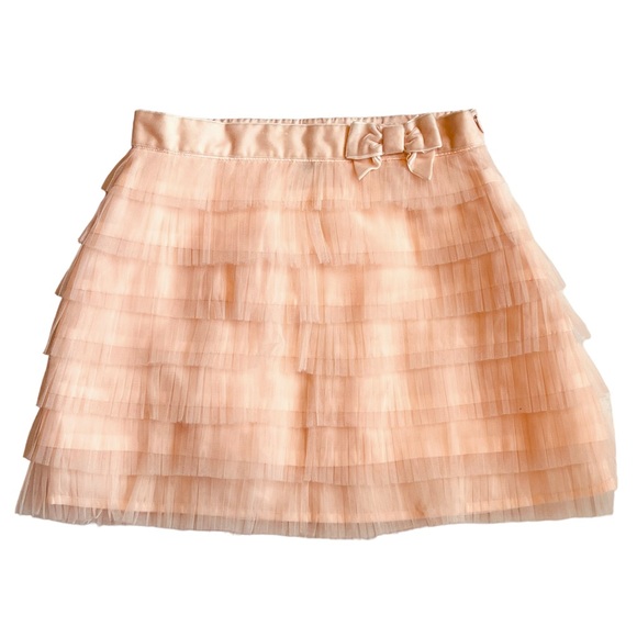 Janie and Jack Other - Janie and Jack Pink Tulle Tiered Velvet Bow Short Skirt 8